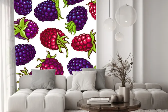 Naklejka: Boysenberry vector pattern