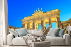 Naklejka: Brama brandenburska w nocy - berlin - niemcy