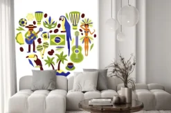 Naklejka: Brazylia dekoracyjne zestaw