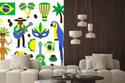 Naklejka: Brazylia dekoracyjne zestaw