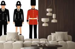 Naklejka: Brytyjski strażnik, anglicy, uk policjant