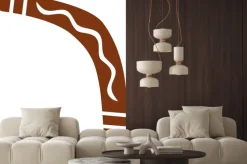 Naklejka: Brązowy boomerang symbolem