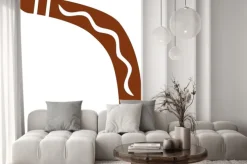 Naklejka: Brązowy boomerang symbolem