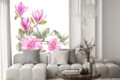 Naklejka: Bukiet magnolii. karta zaproszenie na ślub, urodziny i inne tło