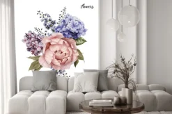 Naklejka: Bukiet róż, akwarela, mogą być używane jako karty okolicznościowe,