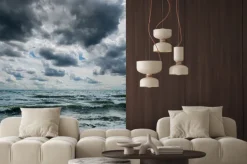 Naklejka: Burzliwe niebo nad ciemnym morzu