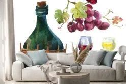 Naklejka: Butelki z winorośli