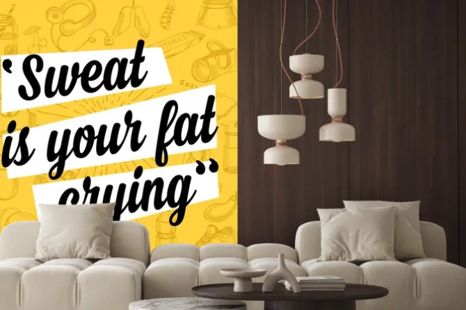 Naklejka: Centrum motywacja cytat plakatu.