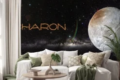 Naklejka: Charon w przestrzeni kosmicznej.