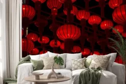 Naklejka: Chińskie lampiony, chiński nowy rok.