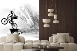 Naklejka: Chłopak na rowerze bmx