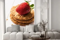 Naklejka: Ciasteczka owsiane z kiwi dżemem