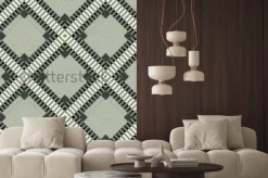 Naklejka: Ciemne linie i wielokąty geometryczne tło wzór ilustracja