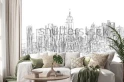 Naklejka: City, panorama, 3d illustration