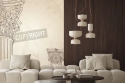 Naklejka: Classic columns seamless background. roman corinthian column.