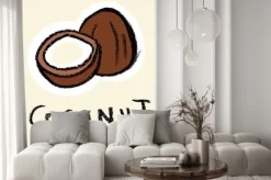 Naklejka: Coconut na tle blado