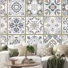 Naklejka: Collection of 18 ceramic tiles in turkish style. seamless colorful