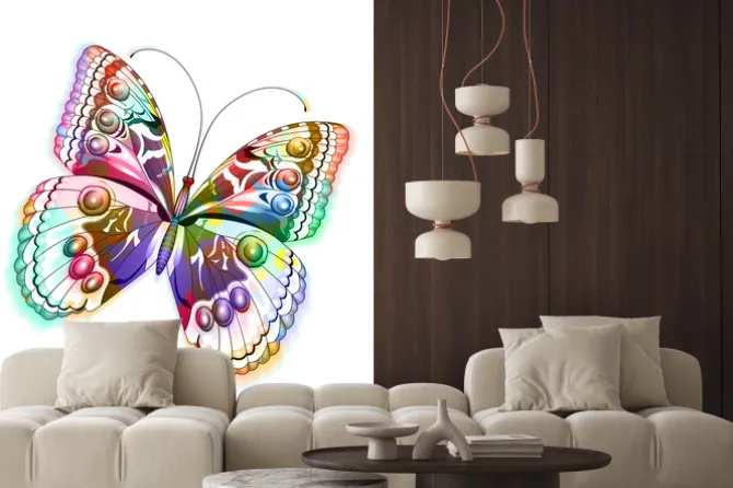 Naklejka: Colorful isolated butterfly