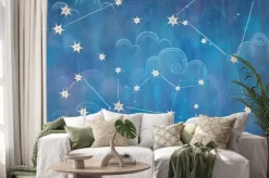 Naklejka: Constellation. gwiaździste niebo. nocne niebo. gwiazdy i chmury