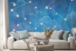 Naklejka: Constellation. gwiaździste niebo. nocne niebo. gwiazdy i chmury