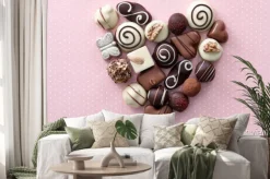 Naklejka: Cukierki czekoladowe serca