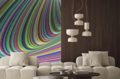 Naklejka: Curved iluzja - streszczenie tle