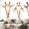 Naklejka: Cute giraffe cartoon watercolor illustration animal set