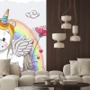 Naklejka: Cute unicorn cartoon na łące