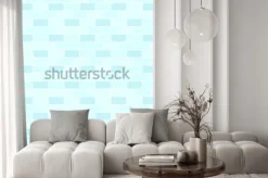 Naklejka: Cyan ceglany wzór ściany. cegła bezszwowe tło wektor