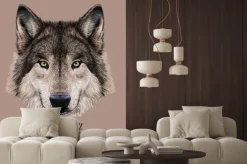 Naklejka: Cyfrowe ilustracji wektorowych portret wolf.