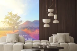 Naklejka: Cytat motywacyjny na tle drogi