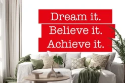 Naklejka: Cytat motywacyjna to będzie inspirować, aby odnieść sukces. słowa,