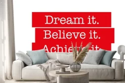 Naklejka: Cytat motywacyjna to będzie inspirować, aby odnieść sukces. słowa,