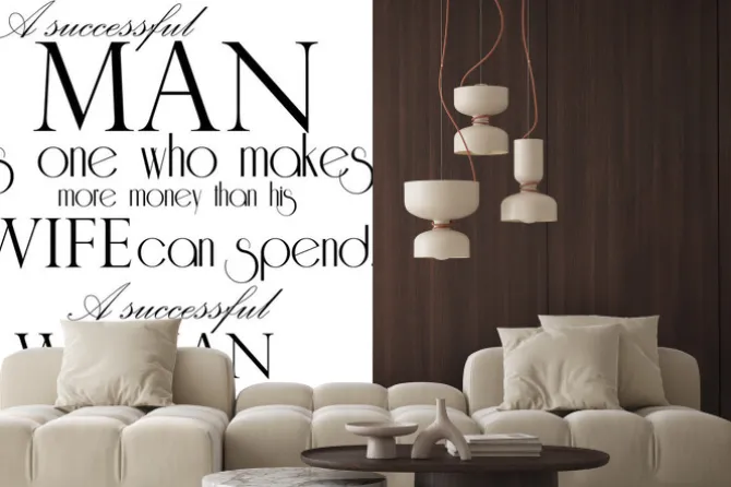 Naklejka: Cytat o udaną konstrukcją man text