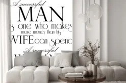 Naklejka: Cytat o udaną konstrukcją man text