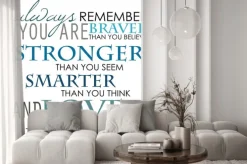 Naklejka: Cytat w różnych czcionkach