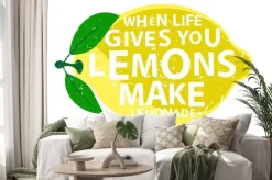 Naklejka: Cytryna z motywującym napisem