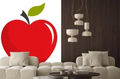 Naklejka: Czerwone jabłko ilustracja