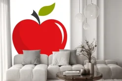 Naklejka: Czerwone jabłko ilustracja