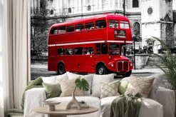 Naklejka: Czerwony autobus w londynie