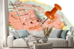 Naklejka: Czerwony pin na mapie.