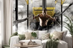 Naklejka: Człowiek pracujący na linach bojowych