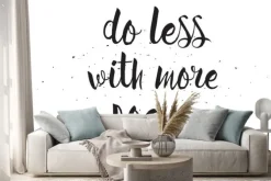 Naklejka: Czy mniej więcej ostrości z napisem. kartkę z życzeniami z kaligrafii.