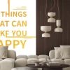 Naklejka: Czy rzeczy, które mogą cię uszczęśliwić. inspirująca powiedzenie.