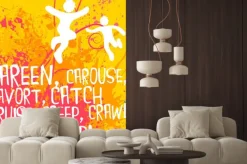 Naklejka: Czynne postacie tekst serii ćwiczeń plakat motywacyjny