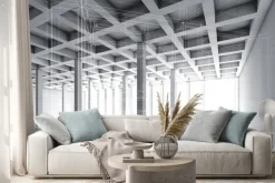 Naklejka: 3d puste wnętrze ze skutkiem szkieletowym