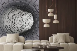 Naklejka: 3d render streszczenie tunelu