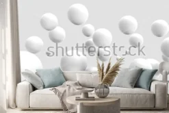 Naklejka: 3d rendering. 3d illustration. balls on a background. abstract.