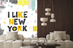 Naklejka: Decorative banner with symbols and attractions and the words