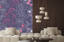 Naklejka: Dekoracyjne bez szwu z różami